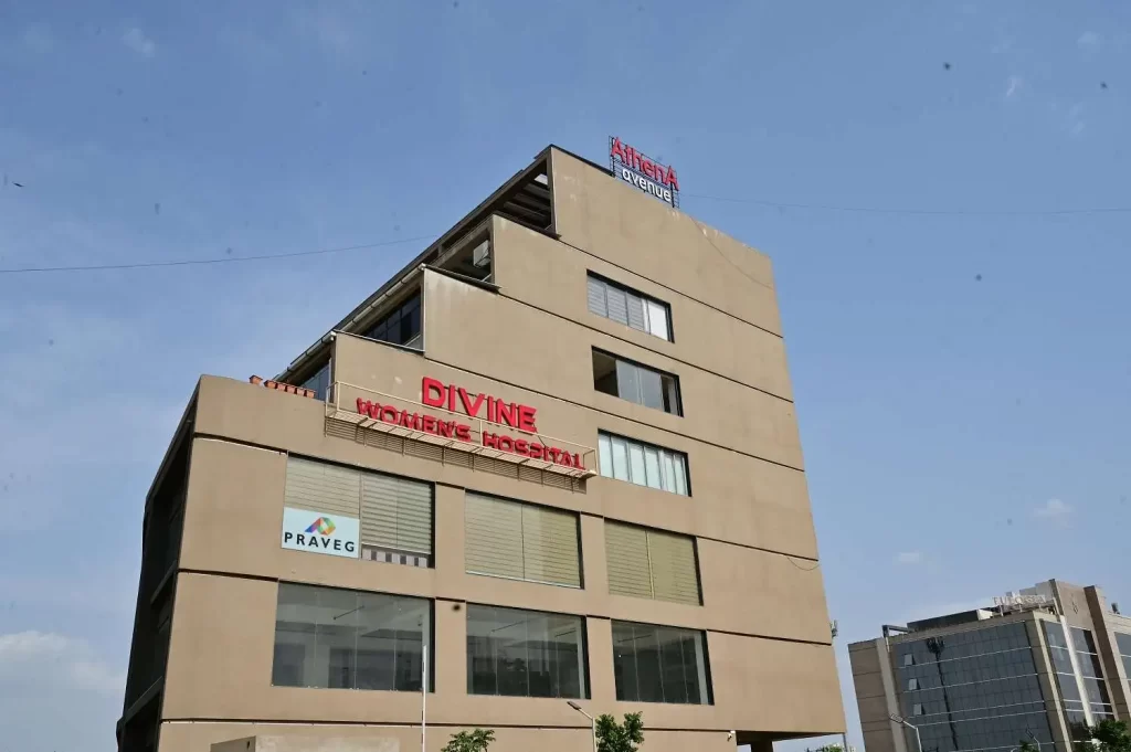 Divine Women's Hospital building on the S.G. Highway, Gota, Ahmedabad
